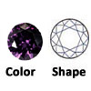 cz dark amethyst round