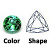 lab created dark green tourmaline trillion