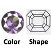 lab created very dark alexandrite octagon
